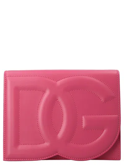 Dolce & Gabbana Logo Crossbody Bag Crossbody Bags Fuchsia