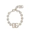 Dolce & Gabbana Logo Crystal-embellished Bracelet In Yellow