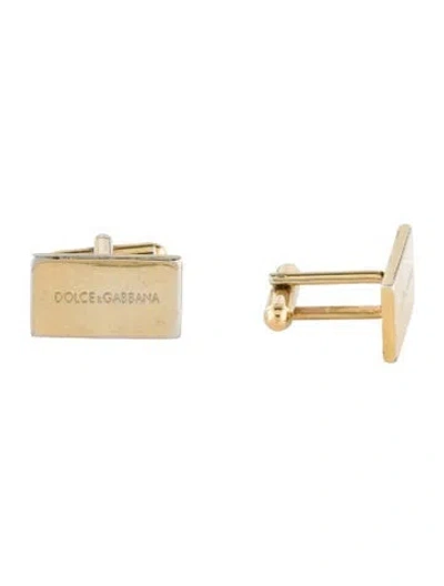 Pre-owned Dolce & Gabbana Logo Cufflinks In Multi