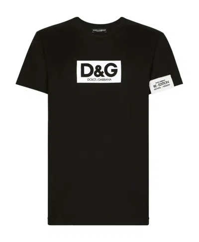 Dolce & Gabbana Logo-decorated T-shirt In Black