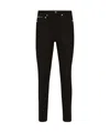 Dolce & Gabbana Logo Denim Pants In Black
