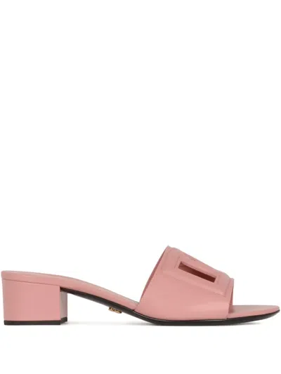 Dolce & Gabbana Logo-detail Block-heel Sandals