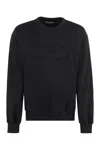 Dolce & Gabbana Men's Embossed Logo Detail Cotton Sweatshirt In Black In Black