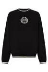 Dolce & Gabbana Logo-detail Ribbed-knit Sweater In Black