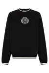 Dolce & Gabbana Logo-detail Ribbed-knit Sweater In Black