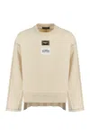 Dolce & Gabbana Men's Logo Detail Cotton Sweatshirt In Panna