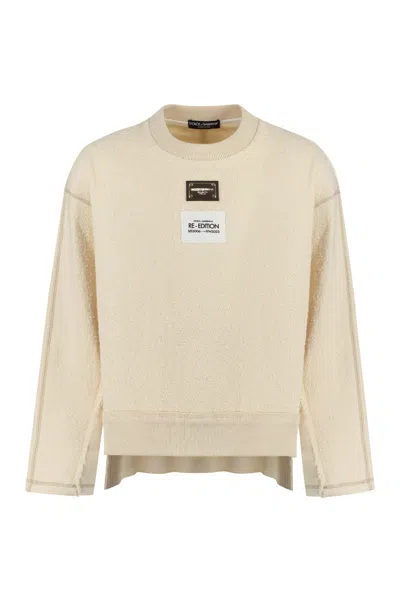 DOLCE & GABBANA LOGO DETAIL COTTON SWEATSHIRT