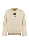 Dolce & Gabbana Men's Logo Detail Cotton Sweatshirt In Panna