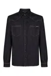 Dolce & Gabbana Denim Shirt Collar Button-down In Denim