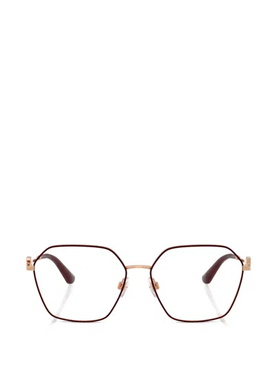 Dolce & Gabbana Logo-detail Geometric-frame Glasses In Green