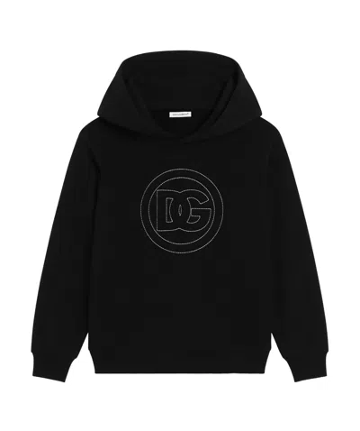DOLCE & GABBANA LOGO-DETAIL HOODIE