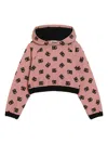 Dolce & Gabbana Girl's Dg Logo-print Hoodie In Pink