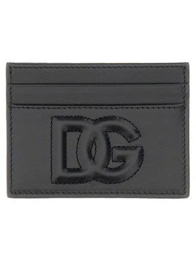 Dolce & Gabbana Logo Detail Leather Card Holder