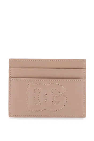 Dolce & Gabbana Logo Detail Leather Card Holder In Cipria (pink)