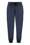 Dolce & Gabbana Ribbed Hems Jogger Style Monochrome Trousers In Blue