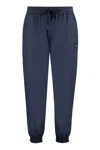 Dolce & Gabbana Ribbed Hems Jogger Style Monochrome Trousers In Blue