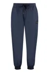 Dolce & Gabbana Ribbed Hems Jogger Style Monochrome Trousers In Blue