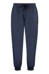 Dolce & Gabbana Ribbed Hems Jogger Style Monochrome Trousers In Blue