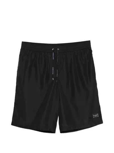 Dolce & Gabbana Logo-detail Swim Shorts In Black