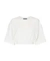 Dolce & Gabbana Elasticated-waistband Cotton-blend T-shirt In White