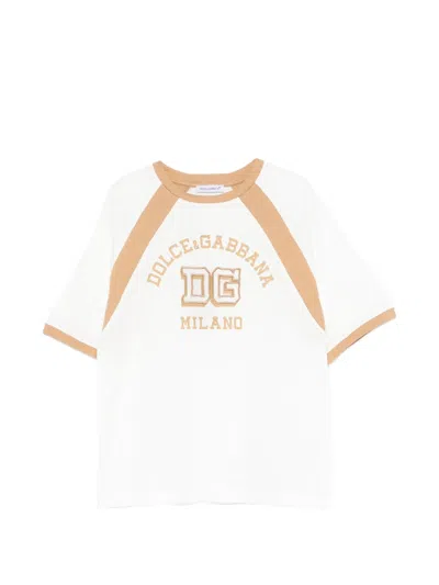 Dolce & Gabbana Kids' Logo-detail T-shirt In White