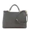 Dolce & Gabbana Logo Details Handbag In Black