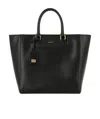 Dolce & Gabbana Logo Details Handbag In Black
