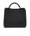 Dolce & Gabbana Logo Details Handbag In Black