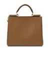 Dolce & Gabbana Logo Details Handbag In Brown