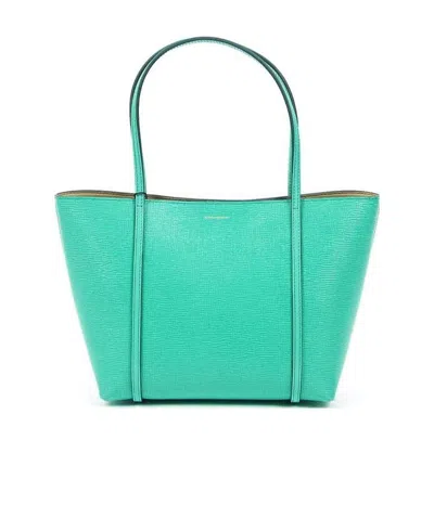 Dolce & Gabbana Logo Details Handbag In Green