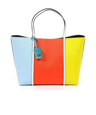 Dolce & Gabbana Logo Details Handbag In Multicolor
