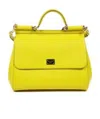 Dolce & Gabbana Logo Details Handbag In Yellow