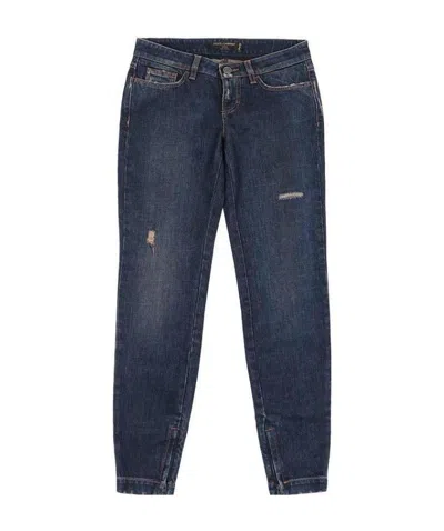 Dolce & Gabbana Logo Details Jeans In Black