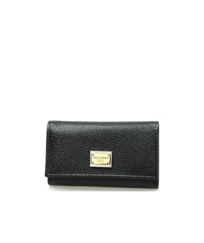 Dolce & Gabbana Logo Details Key Bag In Black