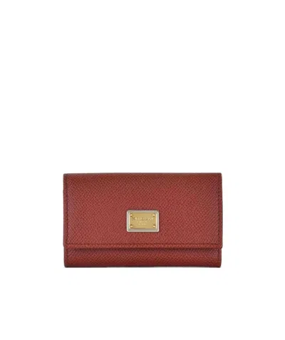 Dolce & Gabbana Logo Details Key Bag In Red