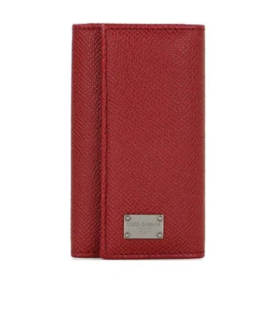 Dolce & Gabbana Logo Details Key Bag In Red