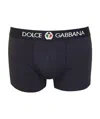 Dolce & Gabbana Two-way-stretch Cotton Jersey Boxers In Black