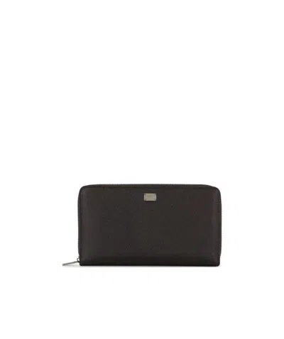 Dolce & Gabbana Logo Details Wallet In Black