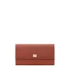 Dolce & Gabbana Logo Details Wallet In Brown