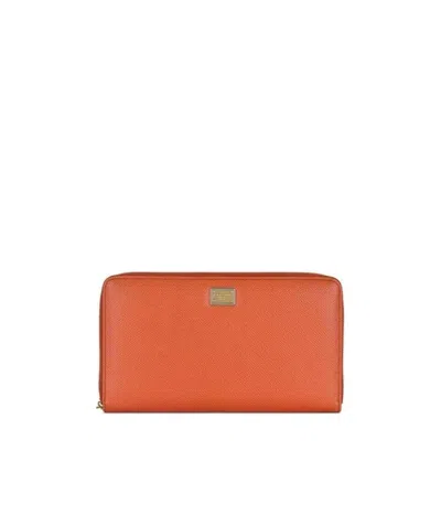 Dolce & Gabbana Logo Details Wallet In Red