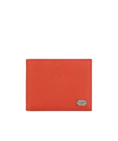 Dolce & Gabbana Logo Details Wallet In Red