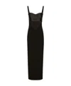 Dolce & Gabbana Bustier Neckline Pencil Dress With Open Back In Black