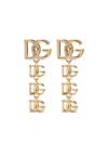 Dolce & Gabbana Logo Drop Earrings In Gold
