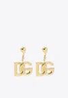 Dolce & Gabbana Logo Drop Earrings In Gold