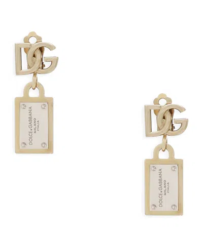 Dolce & Gabbana Logo Earrings In Gold