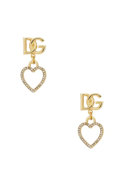 Dolce & Gabbana Logo Earrings In Gold