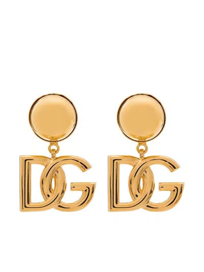 Dolce & Gabbana Logo Earrings In Gold