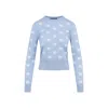 Dolce & Gabbana Light Blue Wool And Silk Jacquard Sweater In Blue