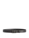 Dolce & Gabbana Logo-embellished Leather Belt In Black