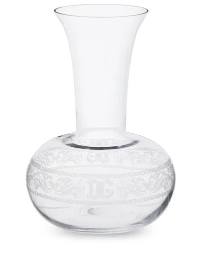 Dolce & Gabbana Logo-embellished Wine Pitcher In White
